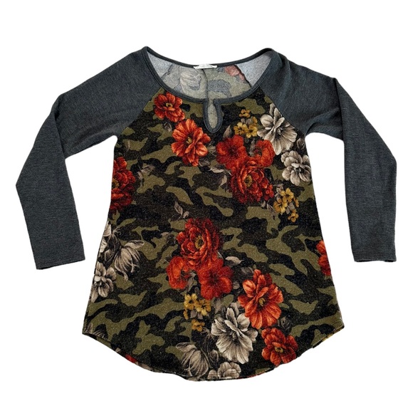 A.gain Floral Long Sleeve Top Size Medium - Picture 7 of 17